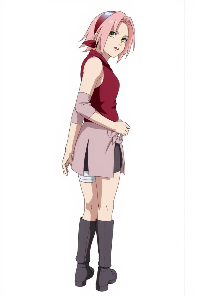 score_9, score_8_up, score_7_up, score_6_up, score_5_up, score_4_up, BREAK, source_anime,
1girl, haruno sakura, pink hair, short hair, green eyes, sleeveless, red shirt, forehead protector,
hands behind back, smile, upper body, looking at viewer, solo, simple background, white background, anime screencap, anime coloring, pper body, solo, , seedy dark basement background, anime screencap, anime coloring, hands behind back, show full body, seedy basement, exposed breasts, rape victim look , heavy tape gag, legs bound, wrists bound, subject off center to the left, legs and ankles tied up, , angry and panic expression, panicked and struggling, pink panties, tape over mouth, green eyes, panicked and struggling, crying and angry. heavy shibari around body wrists and legs, heavy shibari on legs and breasts, extreme panic and struggle in distress standing, legs together, standing up straight, legs and knees have heavy shibari ropes, legs together standing up straight, side view, very pissed off, standing up