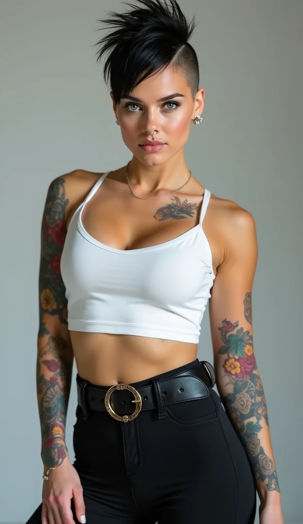 23 year old beautiful girl in black crop clothing --auto --s2