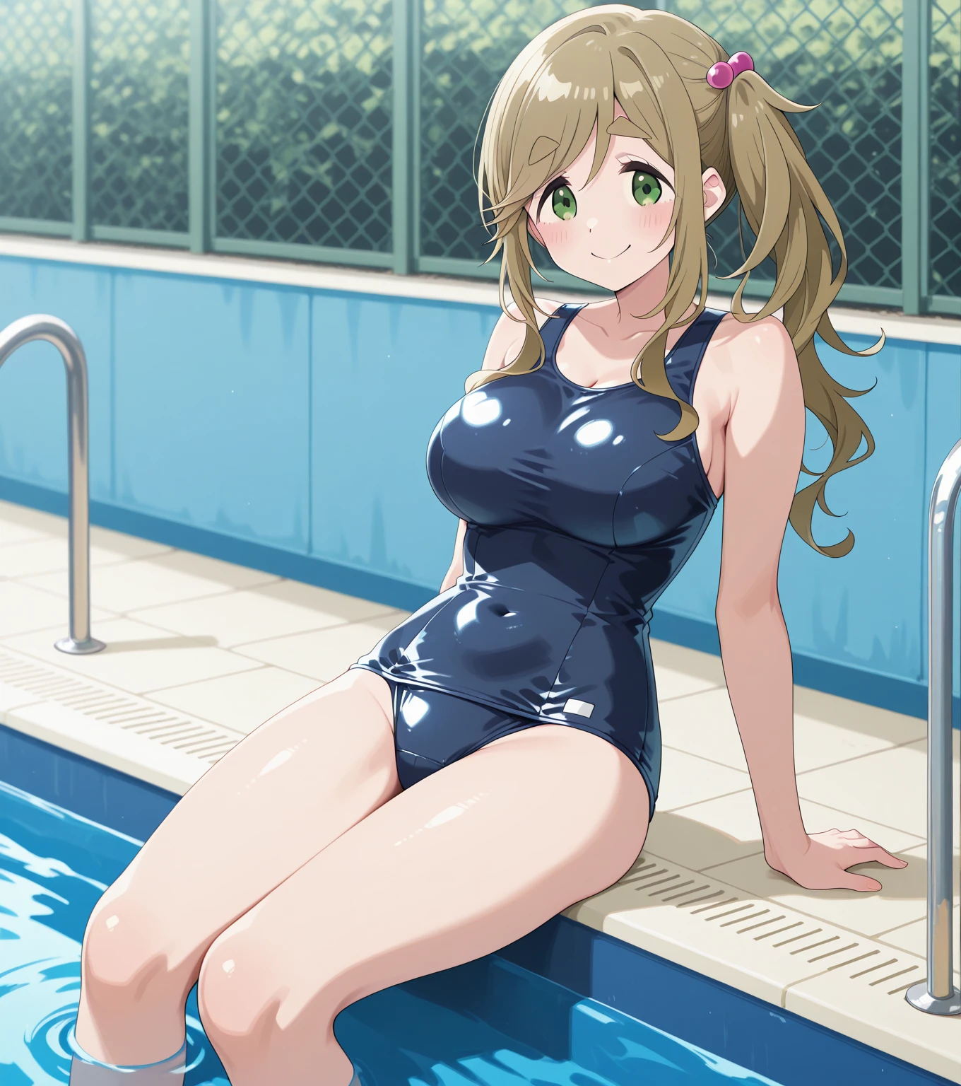 (((Best quality))), ((Ultra-detailed)), ((illustration)), ((Disheveled hair)), ((frilld)), (1 girl), (Solo),swim wears