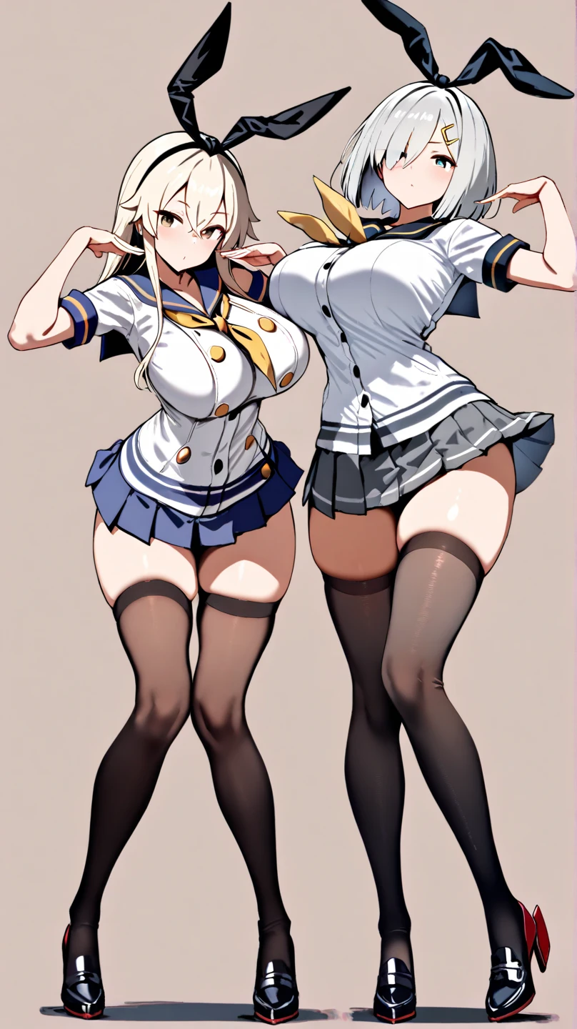highest quality、High resolution、detailed background、beautiful and detailed face、beautiful and smooth skin、skin texture、professional lighting、Beautiful age girl、(two beautiful girls)、(huge breasts:1.1)、cute sailor suit、cute white sailor collar、Pleated mini skirt with tartan plaid pattern、ponytail、cute hairstyle、ニーhigh socks、high socks、petticoat、white panties、cute colored panties、In the classroom、
Skirt underneath, Skirt underneath (close-up underwear from below), from below, Are standing, butt focus, cold eyes, sexual expression、underboob、panty shot