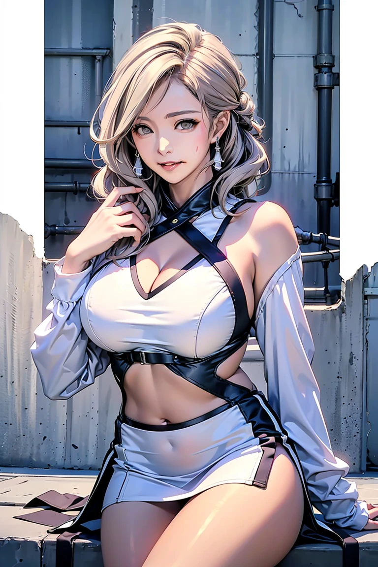 girl, huge detailed breasts, striking white hair, thin hair, bikini, pink lips, sexy breasts, sexy body, sexy mouth, thin pink nose, beautiful eyes, anime girl, big butt, medium thighs, attractive look, flushed face, ultra realistic , sensual body, ultra-detailed lighting, photon lighting, location (beach), wet body, beautiful wall, white bikini, sweat, shiny skin, sexy body, beautiful ass,