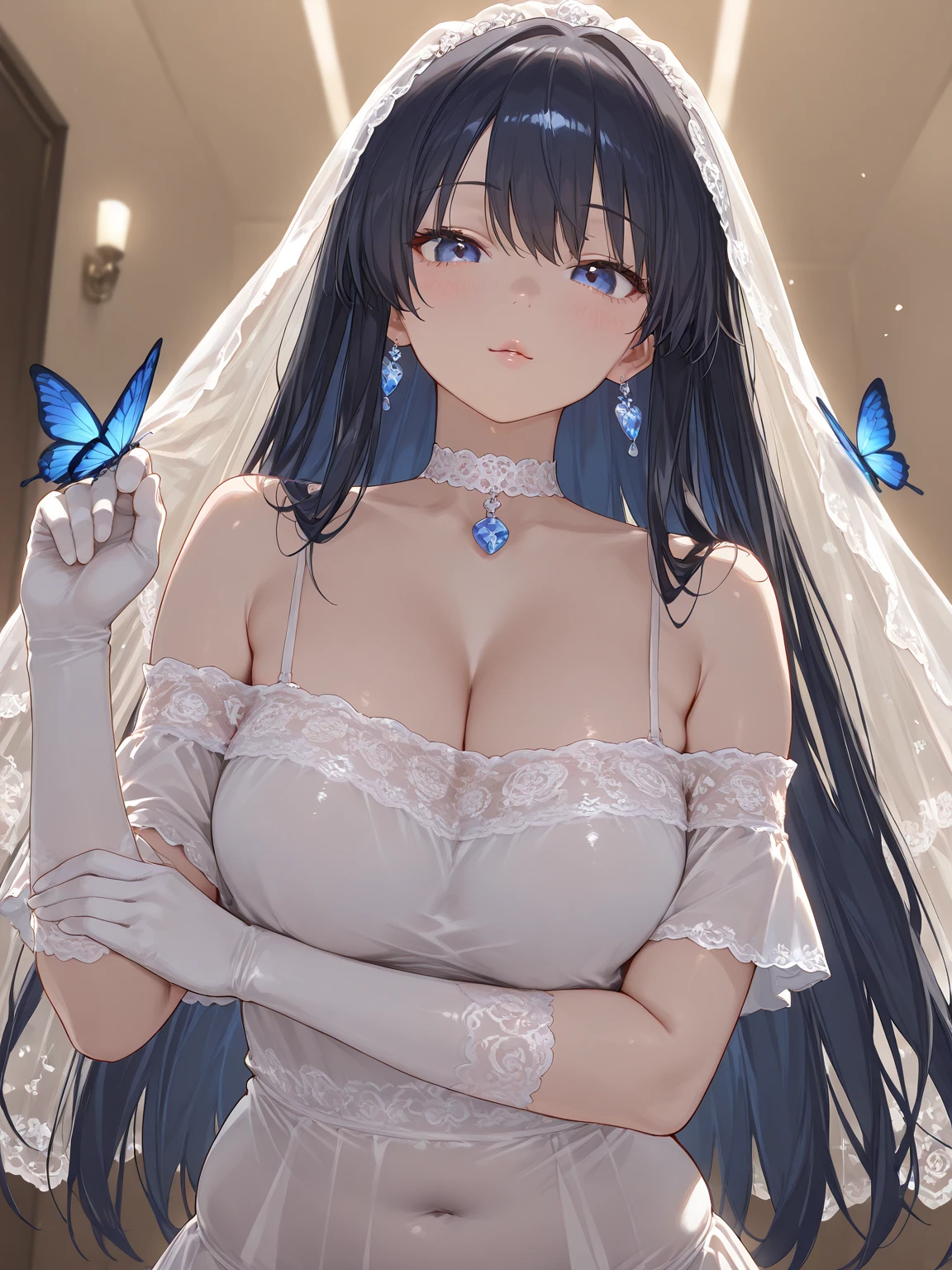 (tmasterpiece:1.1),(Best quality at best:1.1),(HighDynamicRange:1),ambient lights,hyper qualit,( Super detailed original image),(1个Giant Breast Girl, full bodyesbian),((harajuku fashion)),((flower with human eyes, flower eyes)),double contact,流体抽象Artistically的融合,Glitching,(Original illustration composition),(Limited color blending, 极简Artistically风格, 几何Artistically风格, butterflys, Artistically),Red sexy thong