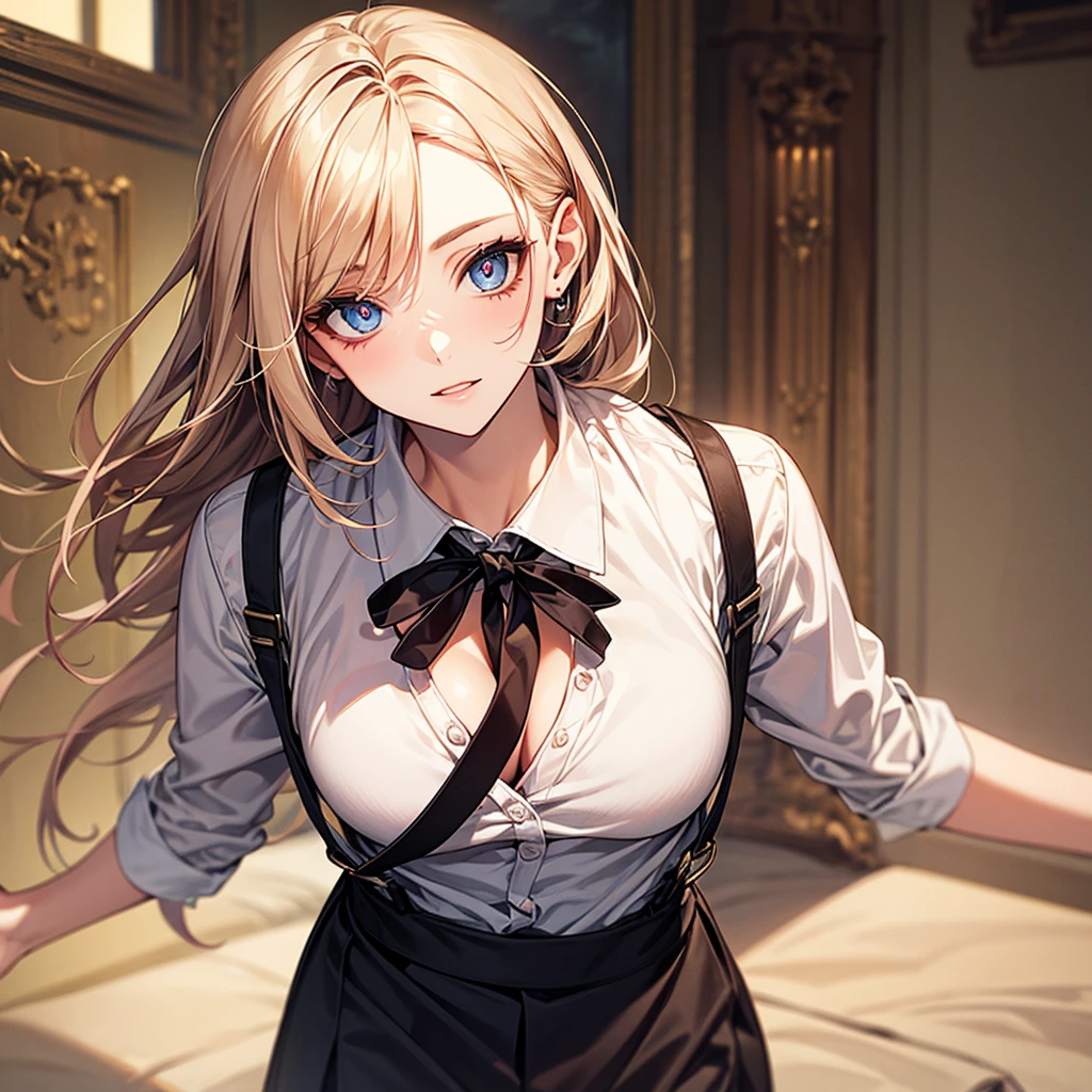 1 girl, blonde hair, makeup, beautiful girl, blouse, slightly visible bra, bracelets, long nails, pastel style, selfie, 💖💅💅🌸, decor, a lot of accessories, a lot of hairpins, a lot of jewelry, y2k style, barbie style, beautiful girl, beautiful detailed face, beautiful detailed eyes,gyaru, ganguro, yamanba, dark skin, ,niji,y2k,v6,v5,pixel_art,Hot, Upper half body, Pretty eyes, fluffy hair, one eye covered by hair,stunning eyes, sketch, hair glow, blurred,