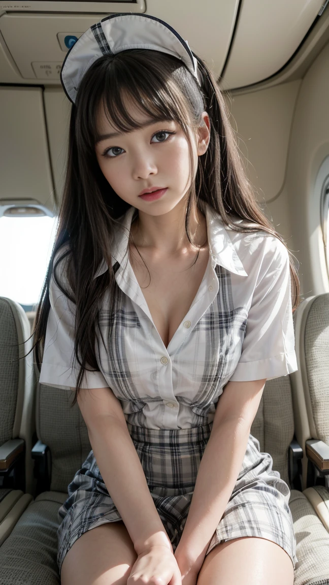 Highest quality, full body detail, golden ratio, (theater lighting: 0.7), masterpiece, viewer angle shot, cute smile, (18 years old filipina girl sweaty ), looking straight mysteriously happy,camel toe, siting on the crouded train, long black messy hair (wearing wet on sweat school uniform), sunset, curvy full body portrait, perfect face, amazing eyes, vivid details, (highly detailed skin), accent lighting, depth of field, old camera, conscious, digital grain, war photography, dogs perspective view angle photoshoot, from bottom to top