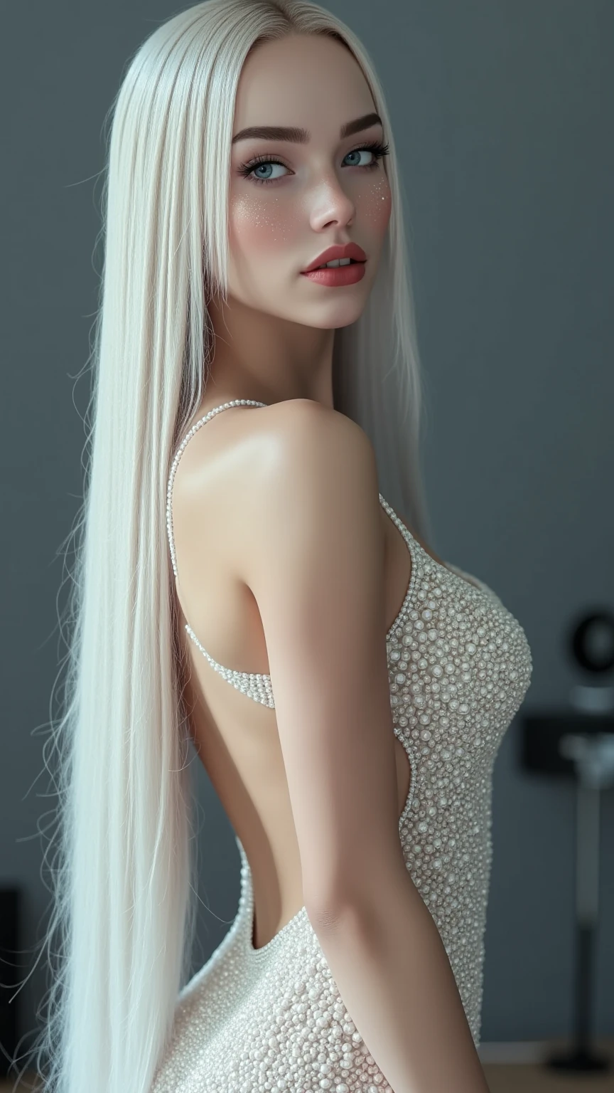 (woman, Knee!!!Shooting of) (She lives in a red Gothic mansion..) ((Hip pose that shows off your hair and back perfectly:1.6)) ((Highest quality)) ((masterpiece)) (Get used to it) ((Large Breasts:2.0)) ((Her bangs are neatly trimmed、Straight down.!!! And it covers the forehead perfectly..:1.5)) ((Her hair is heavy and curly:1.5)) ((Her hair color is platinum blonde)) ((Her hair color is platinum blonde)) ((Her hair color is platinum blonde)) ((Her hair color is platinum blonde)) (((Her hair is incredibly long!!!!!!!))) ((Her hair is in the Highest quality and with the best details her hair is very long, Reach up to the ankle.!!!!! Her hair is very shiny, Thick and voluminous. Highest quality with the most detailed hair on both ends!!!!! Flowing Hair!!! Thick and heavy hair!!! her hair is very long, Reach up to the ankle.!!!!! Shiny Hair!!! Beautiful silky hair!!!!! The most beautiful platinum blonde hair in the world!!! her hair is very long, Reach up to the ankle.!!!!! her hair is very long, Reach up to the ankle.!!!!! her hair is very long, Reach up to the ankle.!!!!! Her hair is in the Highest quality and with the best details her hair is very long, Reach up to the ankle.!!!!! Her hair is very shiny, Thick and voluminous. Highest quality with the most detailed hair on both ends!!!!! Flowing Hair!!! Thick and heavy hair!!! her hair is very long, Reach up to the ankle.!!!!! Shiny Hair!!! Beautiful silky hair!!!!! The most beautiful platinum blonde hair in the world!!! her hair is very long, Reach up to the ankle.!!!!! her hair is very long, Reach up to the ankle.!!!!! her hair is very long, Reach up to the ankle.!!!!!)) ((She is wearing a black bra with lots of lace.... She is wearing black panties with lots of lace....)) (She is looking at the viewer with a very happy expression..:1.3) ((She is 24 years old and French...'The most sensual and beautiful hair model. Or a lingerie model)) (Received a sensual make-up treatment by a professional make-up artist..... Exquisite texture:1.4 Bright red lipstick!!! Beautiful black eyeliner) Perfect woman'face (Her face is dignified そして sexy) (Perfect double eyelids) ((Her eyebrows are very thin:1.8)) Perfect woman'face ((Her face has the characteristics of a French woman.!!!)) (Her face shape is thinner than average:1.8) (Her eyes are larger than average:1.8 Her nose is higher than average:1.8) (She has a fuller figure than the average French woman....:1.5) (Her skin is a typical Caucasian complexion....) (Her skin is very high quality and super high resolution Her skin is beautiful and radiant) ((Rich 1.4)) (Extremely detailed 8K) (Ultra-fine skin texture 1.4) (current, Vibrant:1.4), Sharp focus:1.2、Beautiful woman:1.4 Dynamic Lighting (Genuine RAW photos taken by professional photographers) (Surreal photos by professional photographers :1.2)
