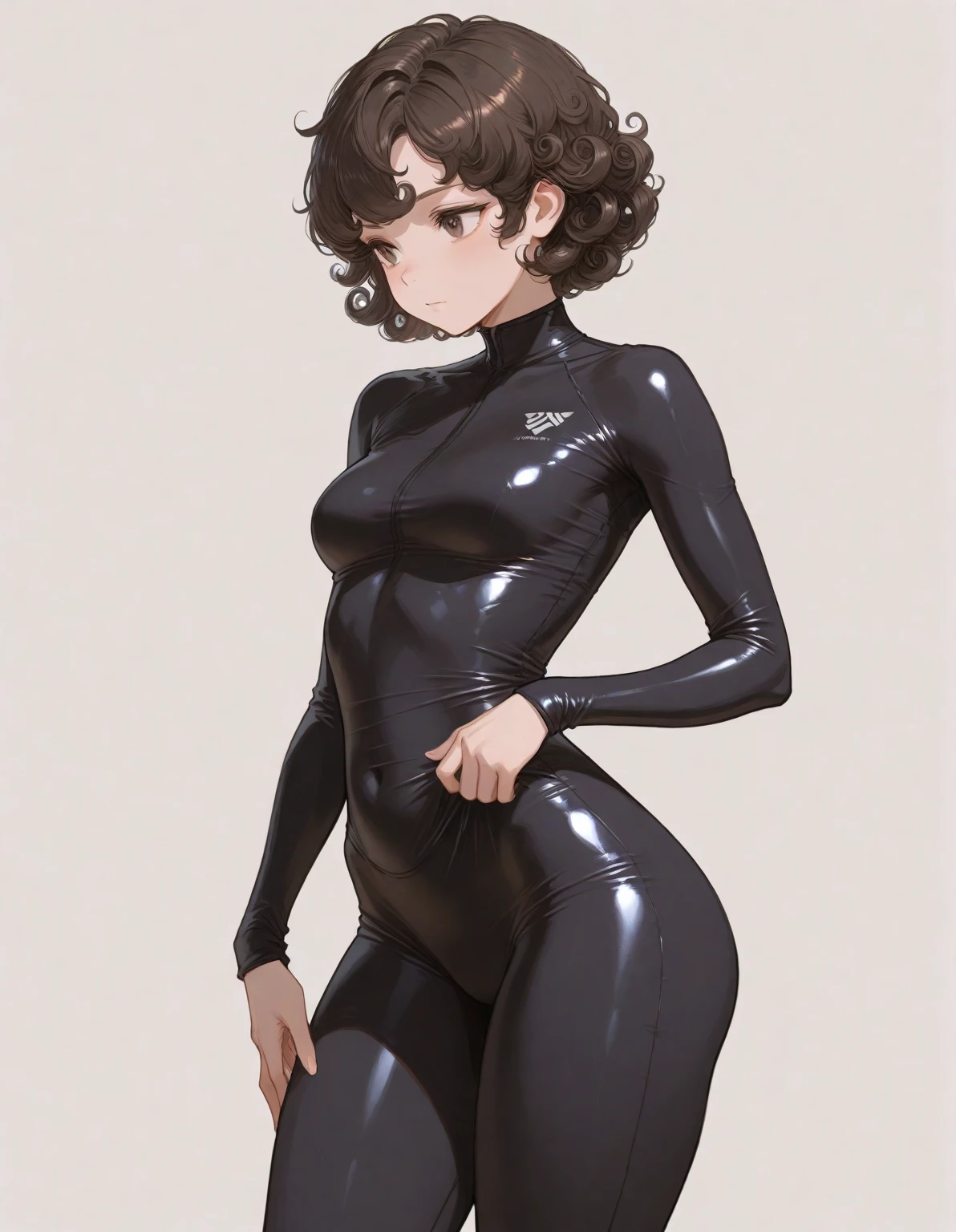 Masterpiece, High Quality, 1Girl, Arlechinno, X-cross eyes, Bodysuit, Hero Pose