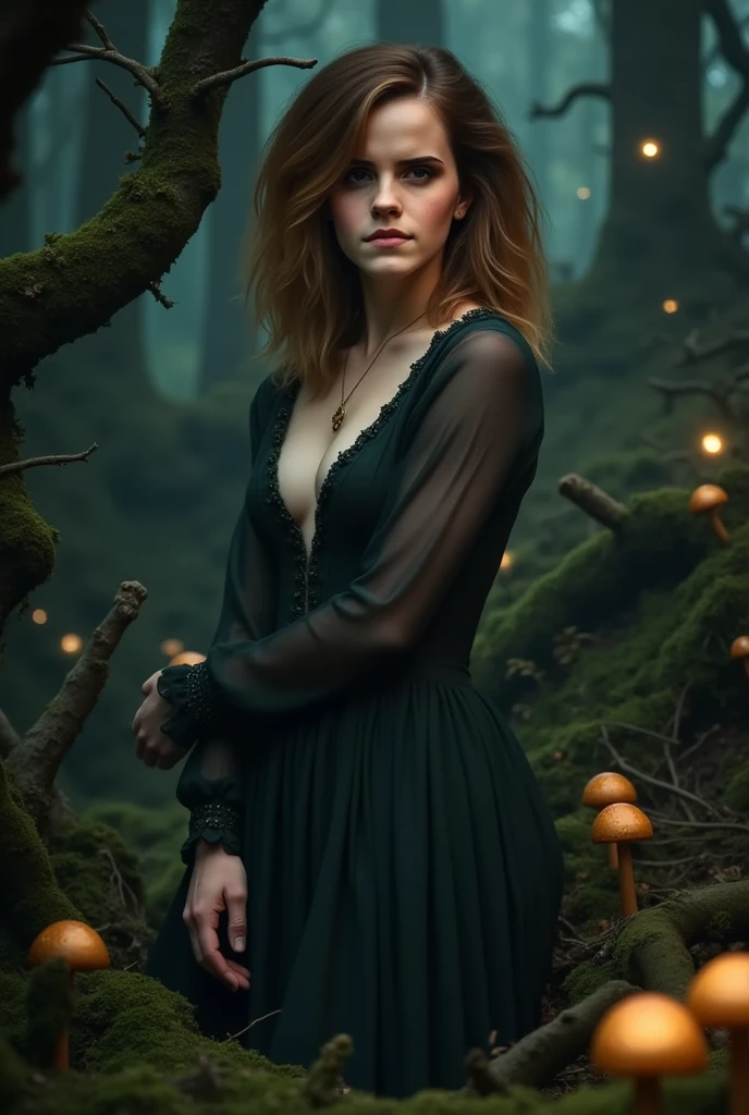 (extremely detailed CG unity 8k wallpaper), a beautiful young woman in the fog, undressed, her boobs covered by the fog, sitting, graveyard with spooky green lanterns, Style-Empire, (Style-Glass), (((surrealism))), full_body_shot, dramatic, backlit, light rays, volumetric lighting, detailed face, highly detailed, painting
