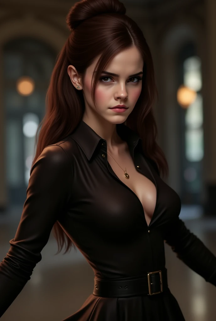 adult Emma Watson sucks dick for debts, oral sex, force blowjob, violence facial cum