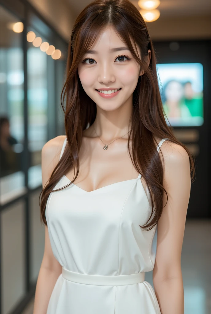 (((masterpiece))), (((highest quality: 1.4))), ((Super detailed: 1.4)) ,ulzzang-6500-v1.1, (RAW Photos:1.2), (Realistic), (masterpiece:1.3), (Genuine:1.4), (Full Body Shot:1.2), ((highest quality, 8k, masterpiece: 1.3)), One Girl, Very delicate and beautiful girl, Clear and beautiful, The brilliance of three-dimensional and beautiful details, eyelash, Windblown Hair, realistic and detailed face, A light smile, Very delicate face, Delicate eyes, Pale skin, Thin fabric creates beautiful high-cut legs, (Ultra-realistic pantyhose), I can see up to my knees, Sensually Burning Idol, Naughty, Cute idol sculpture, Bright colors !, High resolution, Super detailed, High resolutionCG Unity 8K壁紙,