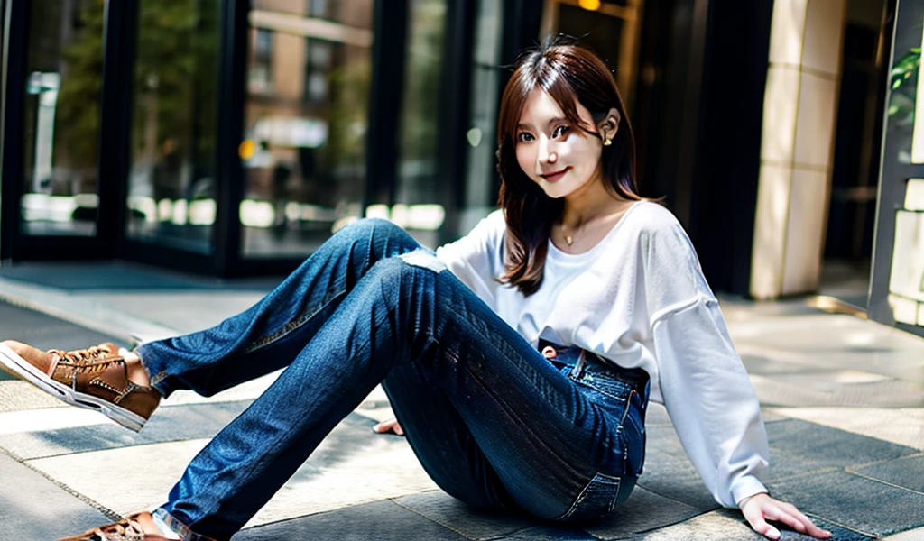 Emma_origin,jeans,T 恤,
