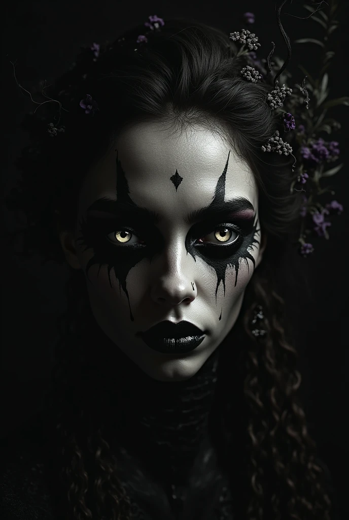 (best quality, hyperdetailed photography:1.2), beautiful Indian lady, ((dark black lipstick)), freckles, gothic makeup, soft light, curvy figure, head and breast portrait, cover, (detailed beautiful face, detail skin texture, ultra-detailed body:1.1) sexy vampire women, closeup