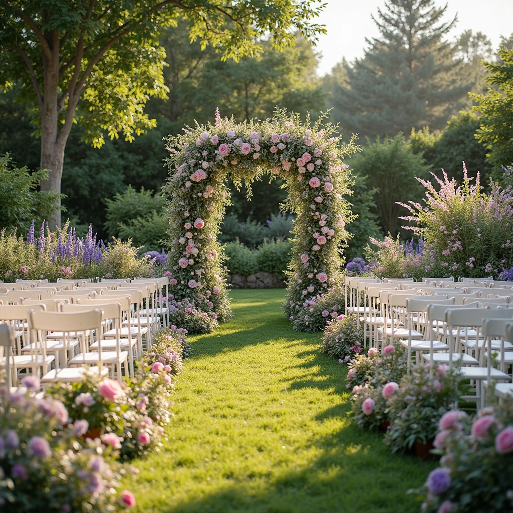 A beautiful garden with people in it