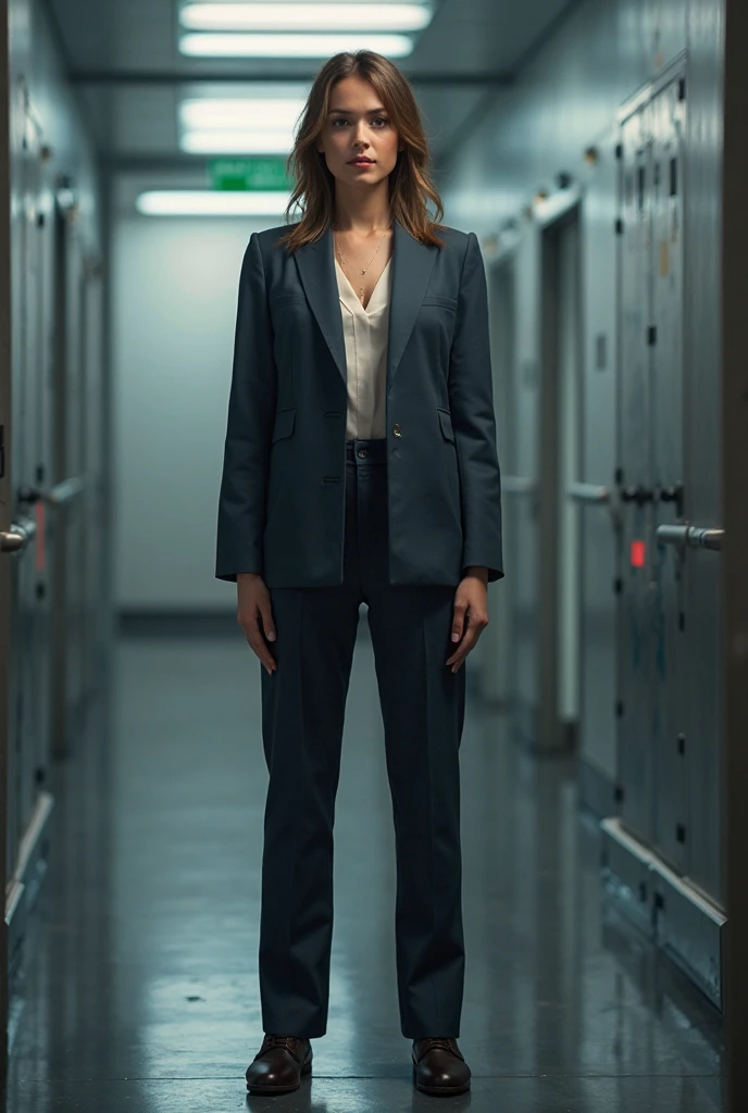 druuna style office lady, indoors, harsh interior lighting <lora:SD15_druuna_style:1>