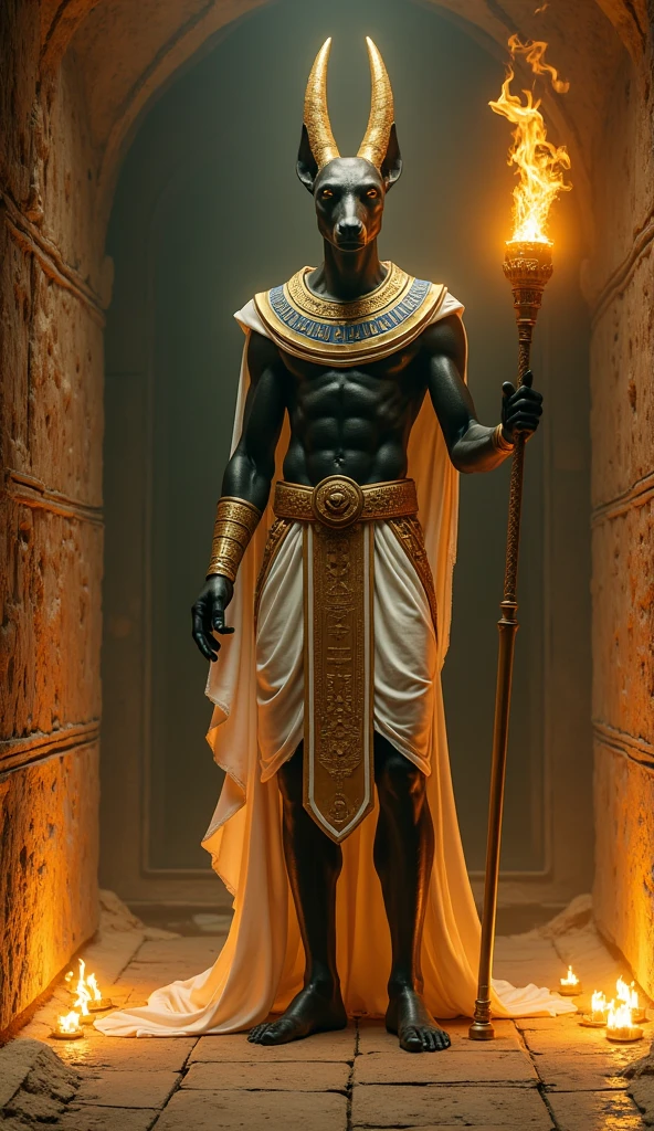 Design an image showing Atum’s influence on the creation of life with dark brown skin, golden eyes, and a youthful appearance with a clean-shaven head. Include traditional Egyptian aesthetics like hieroglyphs and gold accents in a cosmic setting. Atum should appear as a powerful figure initiating creation. Use masterpiece, best quality, CG, wallpaper, HDR, high quality, ultra detailed face, cinematic, high detail, 8k, raw, high, artstation HQ, unreal engine, octane renderer, 4k resolution, hyperrealistic, highly detailed, and absurdres settings