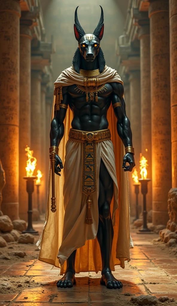 Create a stunning and realistic portrait of Atum, the primordial deity from Egyptian mythology, emerging from the primordial waters, with traditional Egyptian aesthetic elements such as hieroglyphs, golden accents, and an ancient Egyptian landscape. Depict him as a solitary figure on a primordial mound. Use masterpiece, best quality, CG, wallpaper, HDR, high quality, ultra detailed face, cinematic, high detail, 8k, raw, high, artstation HQ, unreal engine, octane renderer, 4k resolution, hyperrealistic, highly detailed, and absurdres settings