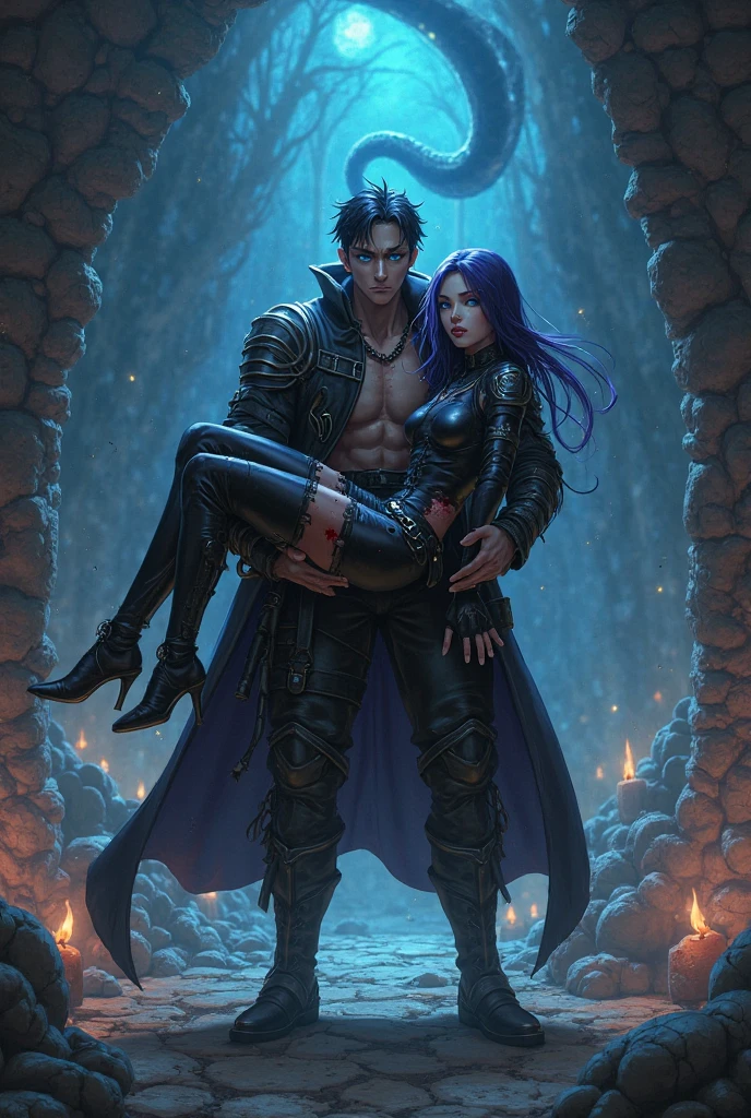 Hole body, skinny male body, clothing, Futuristic drag queen clothing ideas, futuristic goth, lattin drag, tan skin, ultra detailed, swamp, long curly dark blue hair, future goth, future halloween, rain, hole body, sexy, night, full moon
