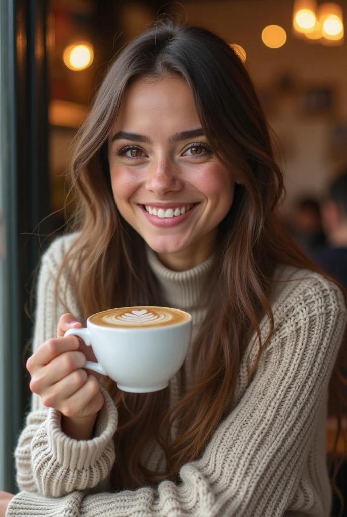 TawneeStone,
Our protagonist sits in a cozy corner of her favorite caf, sipping a cup of steaming chai tea. Dressed in a chunky knit sweater and high-waisted jeans, she wraps her hands around the mug, feeling the warmth seep into her fingers. A contented smile spreads across her face as she savors the rich flavors. The caf hums with gentle chatter and the aroma of freshly brewed coffee. This intimate moment encapsulates a sense of comfort, self-reflection, and appreciation for the simple pleasures of life. (volumetric steam:1.1)
(masterpiece:1.2) (photorealistic:1.2) (bokeh) (best quality) (intricate details) (8k) (high poly) (ray tracing) (cinematic lighting) (sharp focus) (detailed face) (detailed pupils)