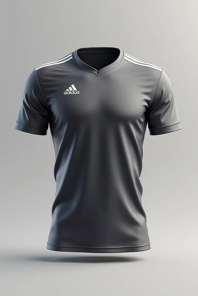 Generate a men&#39;s soccer jersey, negro, short sleeve, and V-neck 