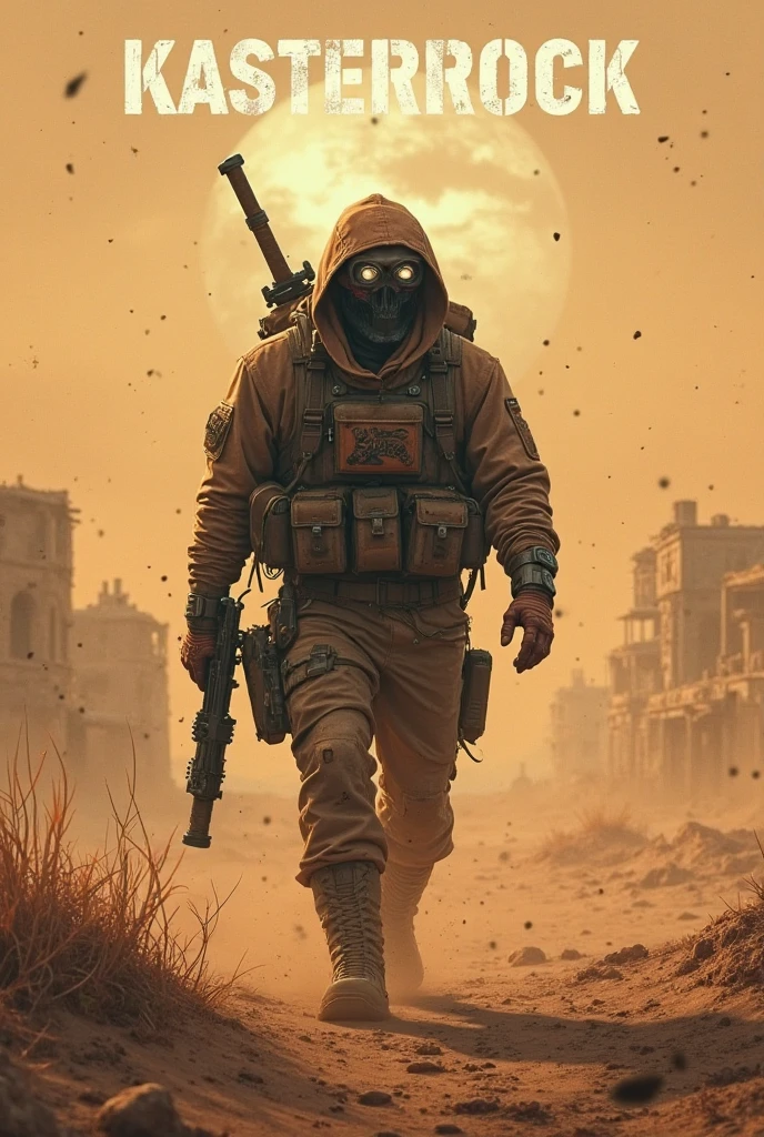 Male soldier, S.T.A.L.K.E.R style, Male, post apocalyptic. Green camo hooded parka, hood on, white gas-mask with cheek filter, tactical vest, Rugged jeans, tactical soldier, Mercenary, post apocalyptic, hidden face, soldier, Gorka 3 parka