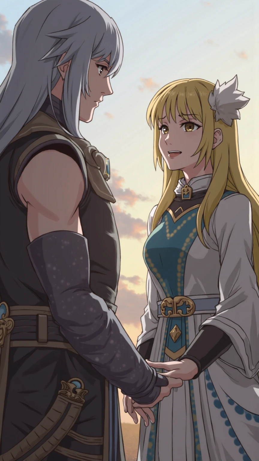anime - imagem estilo de um homem e uma mulher com uma capa, artgerm e atey ghailan, Krenz Cushart e Artgerm, WLOP e Sakimichan, jazz e rossdraws, artgerm extremamente detalhado, commission for high resolution, gama murata e artgerm, estilo artgerm, fanart de alta qualidade, face seduction, olhar encantador, sorrindo, sorriso bonito