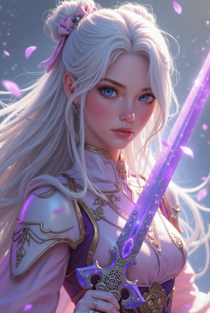 1girl,Swordsman,Sword and shield,(best swordsmanship, skilled swordsman,sword fighting expert,ethereal swords,forcefield defense:1.2),(great detail,ultra detailed,sharp focus,highres),(fantasy,illustration),(detailed armor,glistening metal),(epic battle,action scene),(mystical aura,magical warrior),(intense focus:1.1),brilliant colors,vivid colors,fiery background,strong poses,(dynamic movement,acrobatic combat),(heroic expression,determined look)