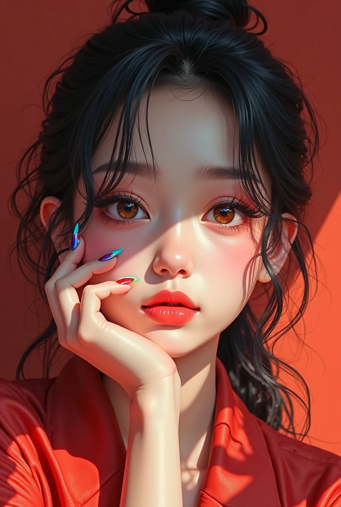 Draw a similar photo of the same person