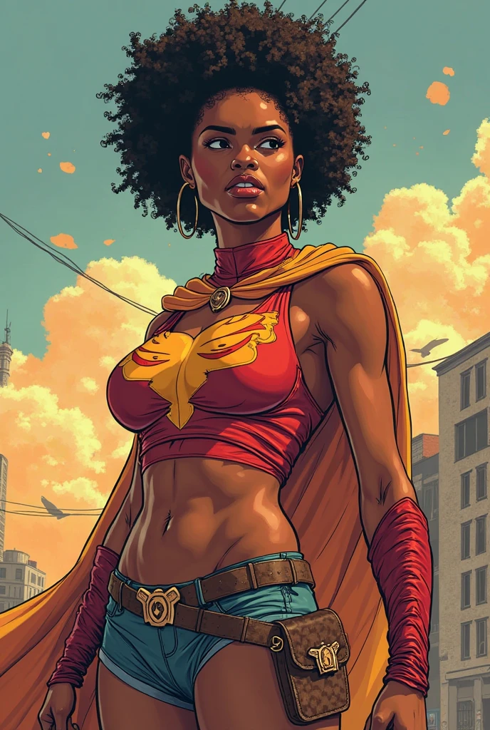 Garnet, blocky hair, retro shades, navel , standing, full body, hips, cowboy shot, ass, cameltoe, silk robe, bare legs, stylish, grassy background, (insanely detailed, beautiful detailed face, masterpiece, best quality)