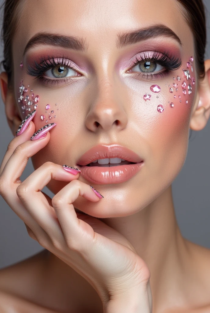 (((masterpiece))), (((Highest quality))), ((Very detailed)), (photograph), (photo:1.2) of a beautiful girl, 1girl, highly detailed face, beautiful detailed eyes, beautiful detailed lips, extremely detailed face and eyes, long eyelashes, glowing skin, photorealistic, 3D, full body portrait, submerged in a sea of pink glitter, intricate details, shimmering, sparkling, iridescent, mesmerizing, dreamlike, ethereal, cinematic lighting, dramatic shadows, vibrant colors, soft focus, hyper realistic, masterpiece. [Entire scene is surrounded by mist, evoking a mysterious and eerie atmosphere. The lighting is dark and atmospheric, with smoke and fog adding a touch of sinister ambiance. Best quality image, HDR enhancement, showcasing the utmost level of detail and realism]. [8K, Best Quality, Ultra High Resolution, (highly detailed CG unity 8k wallpaper), (best photo), (best shadows), isometric 3D, octane rendering, ray tracing, highly detailed, (Best quality, 4K, 8k:1.2), absurdity, ultra detailed, (realistic, photorealistic, photorealistic:1.37), complex parts, HDR, (complex parts:1.12), (hyper detailed, hyper realistic, Soft lighting, spicy:1.2), (complex parts, Hyper detailed:1.15). Blurred foreground. (backlit), masterpiece, high quality, brightness, chromatic aberration, foggy smoke, shadows, contrast, (warm hue, warm tone), high details, natural reflections]. many details. Cinematic lights. photo.