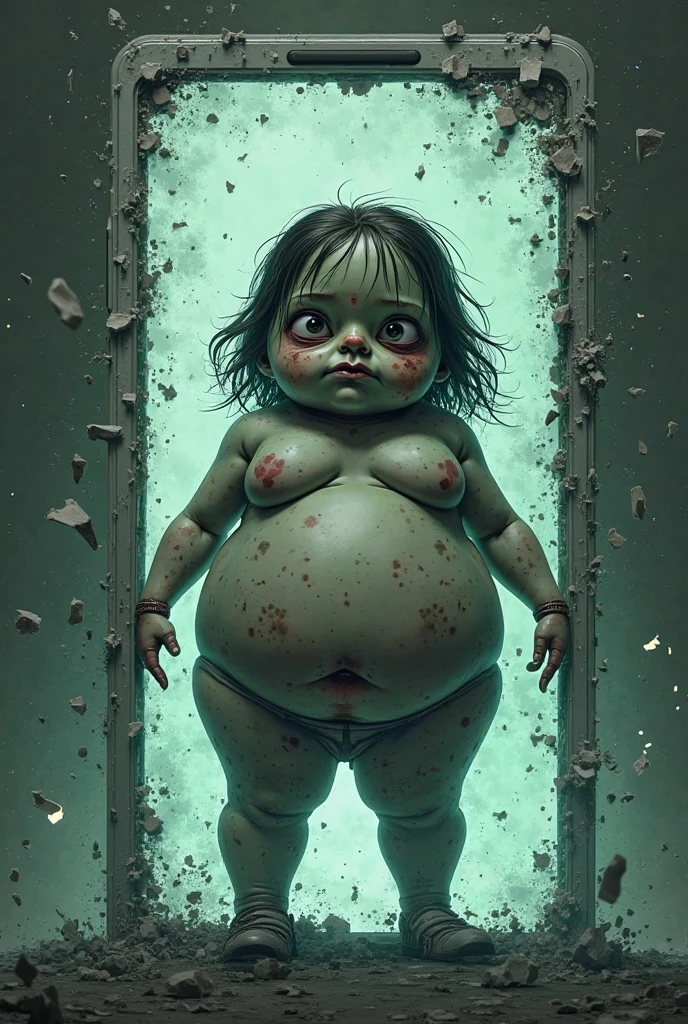 Pregnant plump little ,,Tied in a cage,Locked up in a dark and terrifying basement