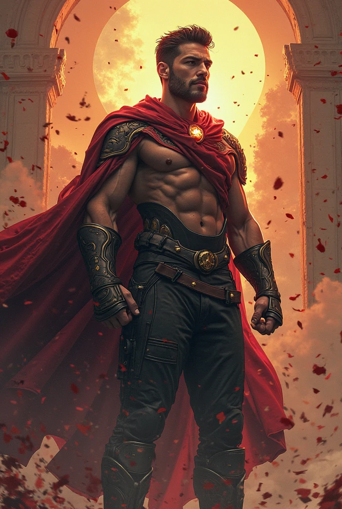 (8k,uploadsrrealista uploads Maximum quality;1.4) (1 young boy) Super handsome king of the underworld (lifelike face) (Light red hair Old money short) slenderbody Muscular and macho Light red aristocratic costume with big red eyes Red decoration Fangs peeking out of the mouth Pointed claws a seductive gaze Beautiful expression A hyper-realistic (King of the Underworld) appealing (real looking skin) super high resolution high détail Luxurious light red and red pants Red aura emanating from the body effect black robe