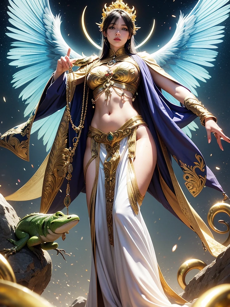 ((8k)),((Ultra Realistic))((Photo Realistic)),((HDR)),((Intricately Detailed Portrait)),((Detailed Fingers)) ((Solo Pic))((High Quality)).((Fine Quality))
(( INDIAN WOMAN)). Perfect Skin. Slender Tall Slim Body. Massive Breast. Deep Cleavage. Perfect Face. Sharp Jawline. Almond Eyes. Supple Heart shaped Pulpy Lips . Peachy Butt. Perfectly Toned Body, Brunette , Random Messy Hairstyles. Wet Body. Gracious Looks . Enticing Smile.
Regal Phoenix Gown . Cosmos. Oversized Cape. Headgear. Tiara.
Dynamic Shots. Dynamic Views. Seductive Dynamic Pose . Eyes Staring at Viewer . Zooming out. Over the Tip view. Cleavage Focus . Overexposed . Accentuated Ass. Random hairstyles . Enticing Pose in Galaxies. Halo.
