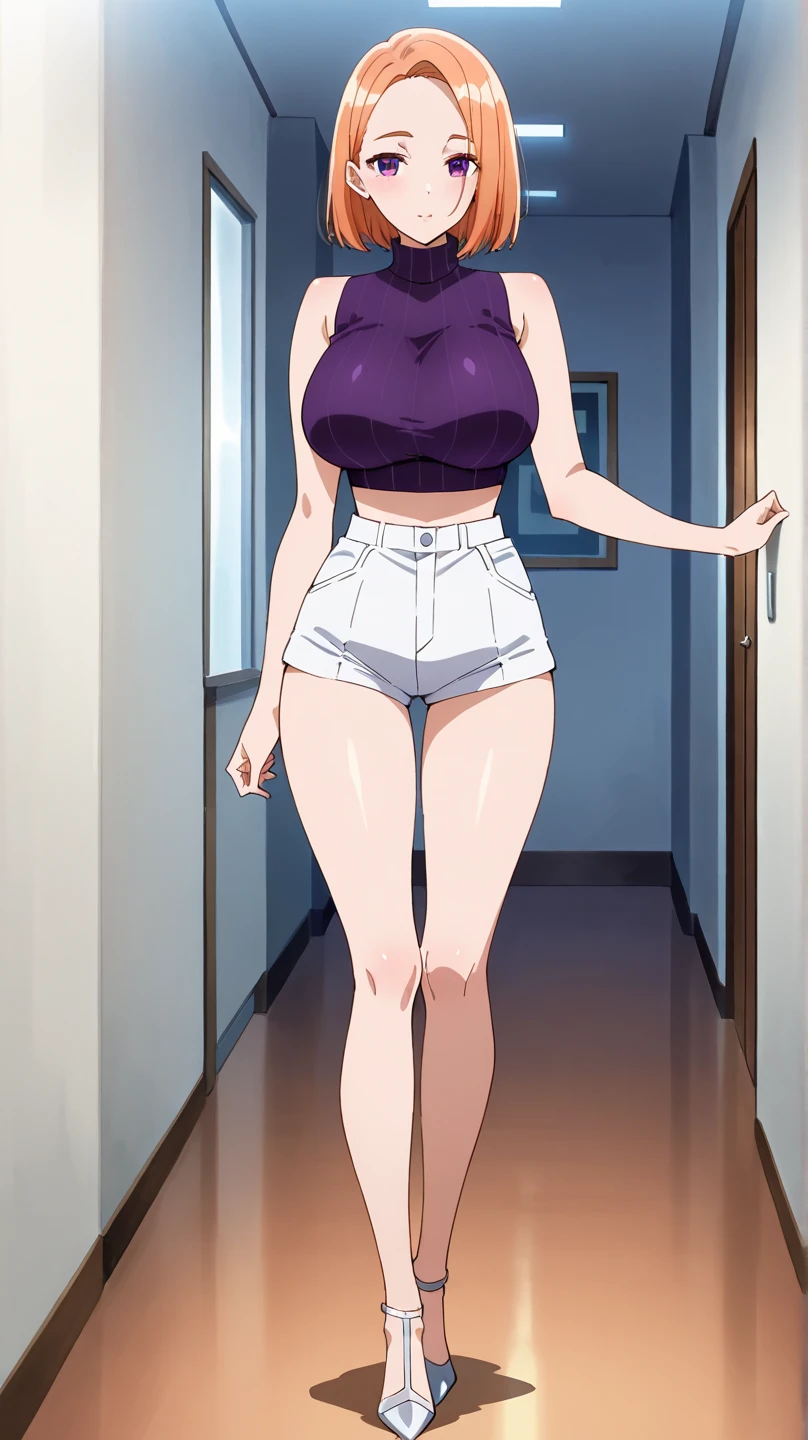 (Masterpiece, Top Quality, Highly Detailed, 16K Anime High Resolution, Anime Style, Clean Brush Strokes, Highly Detailed, Anatomically Perfect Body), ((Fayuri)), Solo, Sexy, Perfect Face, beautiful smile, medium hair, black hair, beautiful and delicate eyes, black eyes, glamorous body, (big breasts: 1.0), (tank top, red), beautiful cleavage, (yellow miniskirt, one side cut) ), sneakers, toned stomach, wide hips: 0.5, (big butt: 0.6), beautiful legs, (standing, front, legs apart), forward facing, (city background), low angle photo,