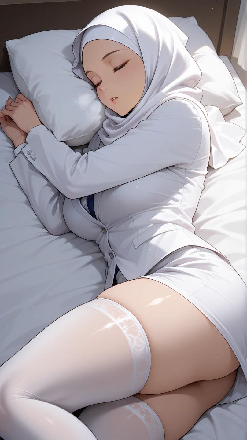 ((super high quality,Ultra-high resolution,16K,super masterpiece,Ultra HD ,Detailed shading)),Dimly lit bedroom,Full body photo,Lying in bed,sexy mother,40 years old,Bust 85cm,Cleavage,Naked shirt,popped Tight collar White shirts,Long sleeve,Glasses,View here,blush,Ahegao,A small amount of drooling,Sweaty,Spread your legs,semen,Penis insertion,Pearl Earrings,Pearl Necklace,Engagement Rings,