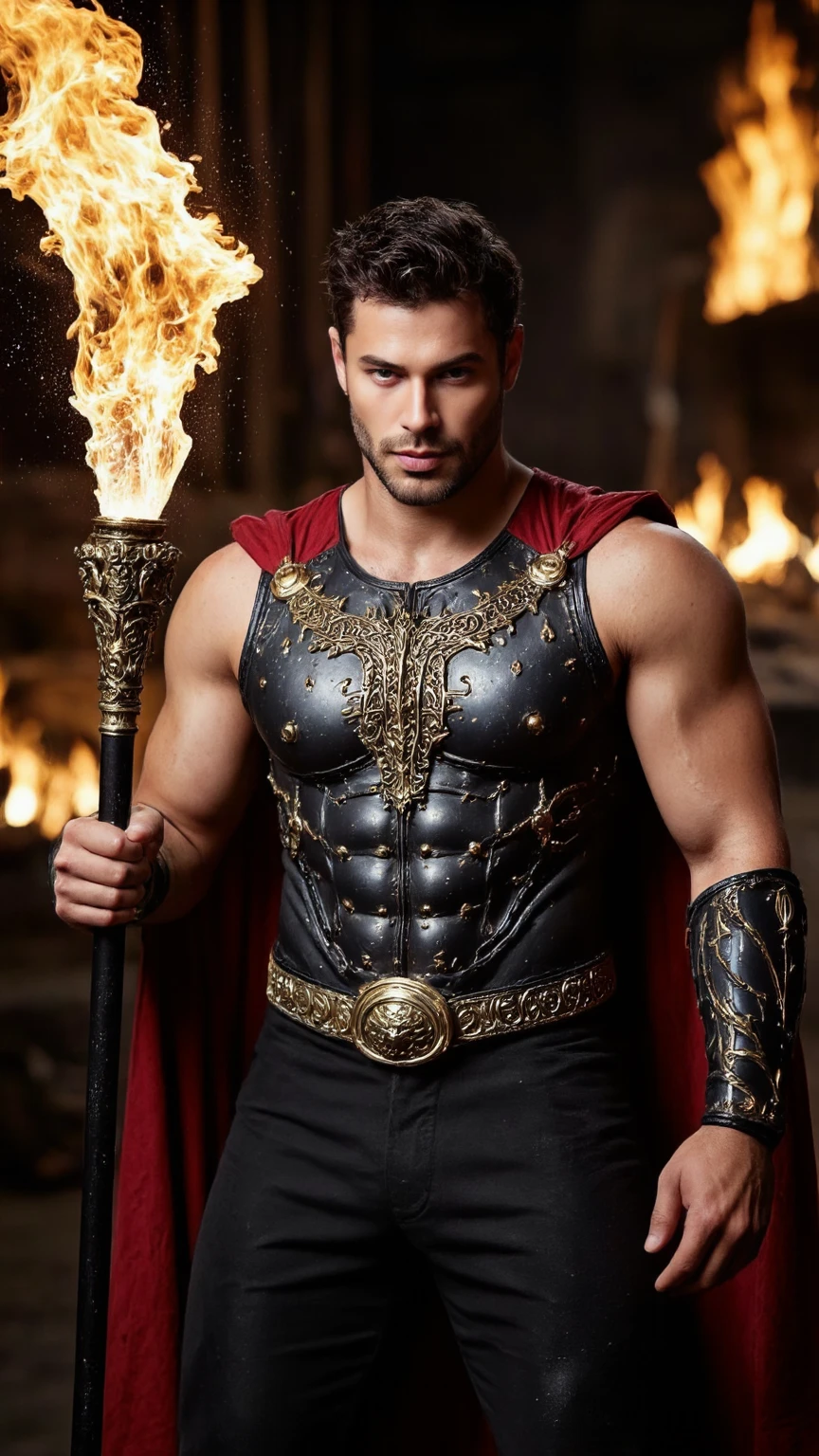 photo of a handsome (nordic man), crystal4rmor, wearing (crystal wizard robe), glowing, sparkle, lens flare, underground crystal cave background, (holding crystal staff), realistic, masterpiece, intricate details, detailed background, depth of field, dynamic pose, dynamic angle,big bulge and big butts,(Best quality, 8k, Masterpiece).,highest detail, superior quality, natural lighting, beautiful, sexy, correct anatomy, good composition,realistic shapes, realistic skin tones,Natural eyes,realistic eyes,looking up at viewer,vpl,realistic muscles,Realistic wrinkles on the skin,Realistic arms and legs,Realistic face,realistic hair,Make a sexy and seductive face, man focus,amazing composition, front view, HDR, volumetric lighting, ultra quality, elegant,Post a erotic photoshoot,Realistic pose,detailed hair,full body,Fujifilm XT3 photorealistic art by midjourney