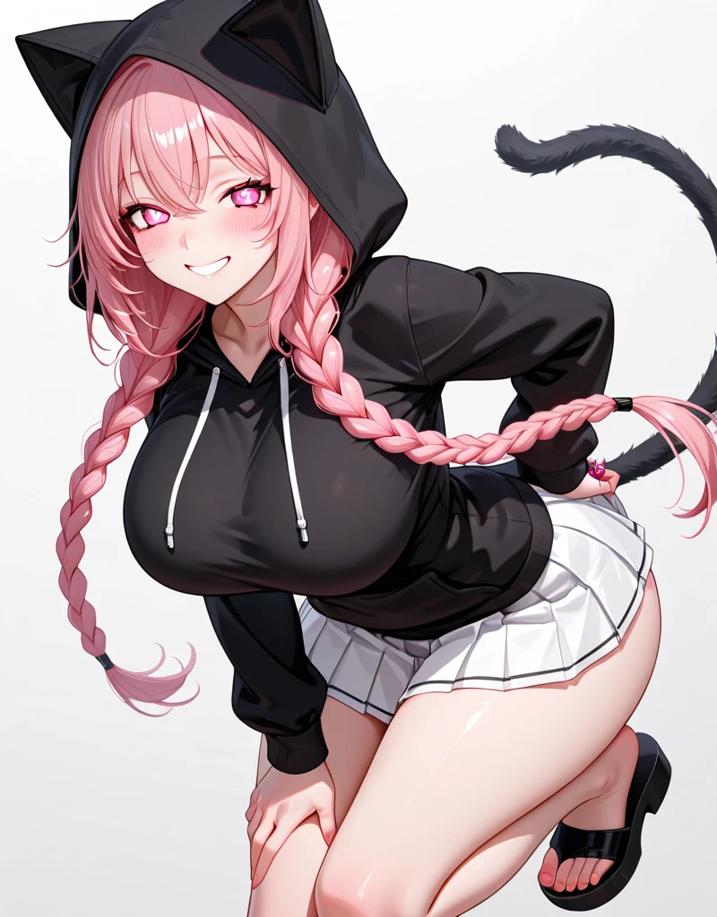 [[[[[[furry, pink fur]]]]]], [[[giant enormous breast]]], [[[[[sitting on grass]]]]], [[[[[[lexie hoodie]]]]]] [[[[underboob:4]]]], looking, [blushing:0.8], tigh high