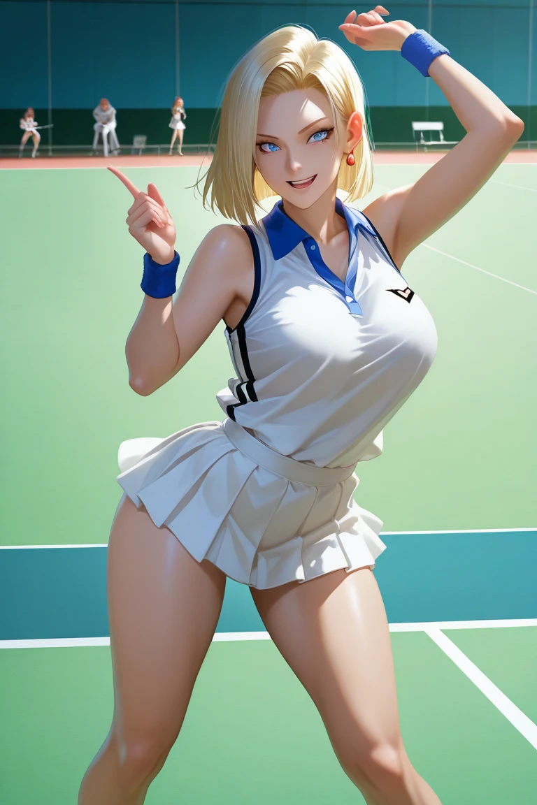 Beautiful woman playing tennis