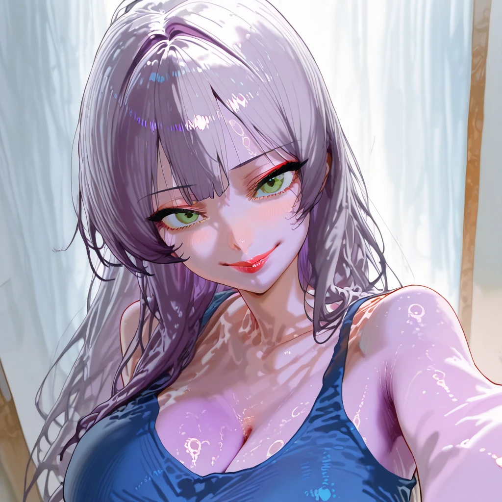 ((masterpiece,best quality)),(negative space:1.4),(1girl, solo:1.4),beautiful detailed eyes,floating pastel pink and lavender hair, lavender eyes, at night, starry sky, stars shining