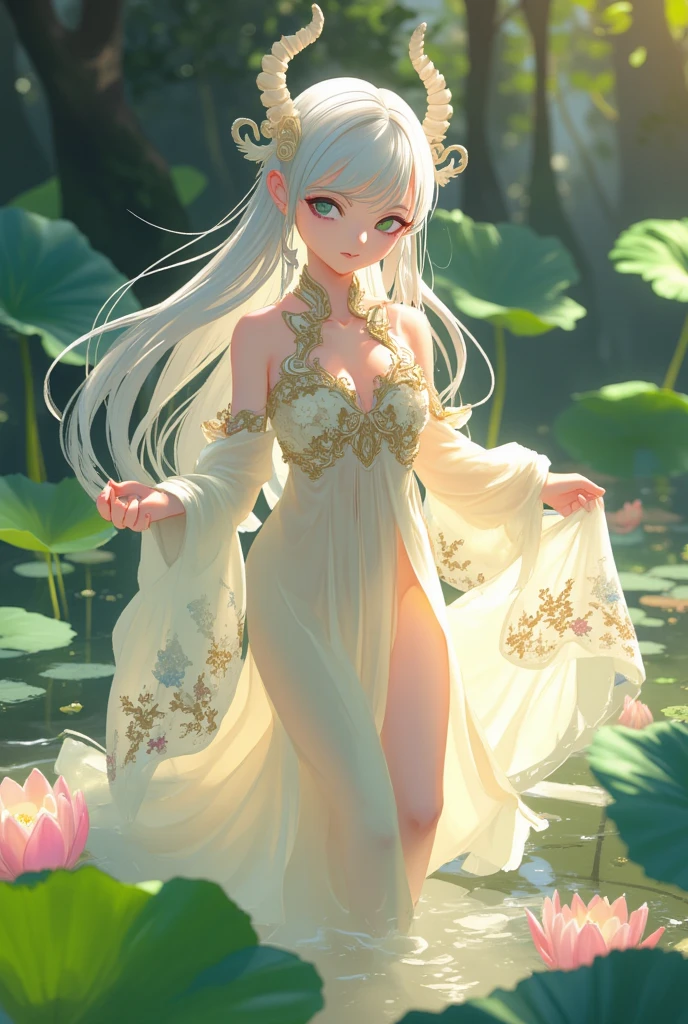 (Best quality,4K,a high resolution,ultra detailed,realistic:1.37),bright colors,Sun Ray,rays of light,bergamot,White flowers,beautiful girl,exquisite features,loose hair,A serene expression,garden furnishings,Exquisite dress,soft sunlight,gentle breeze,Cheerful atmosphere,Backlit stage,A hint of a smile,ethereal glowing,Fresh in the morning,long shadows,harmony of nature,subtle thoughts,natural beauty,Shimmering dew drops,clear details,Tranquility and tranquility,Superior Ingredients,Come to the branch,whispering leaves,Petals for aromatherapy,with glowing light,Sparkling glare,subtle shadows,soft focus,sublime beauty,Whisper natural,fantastic atmosphere,Illuminated background.