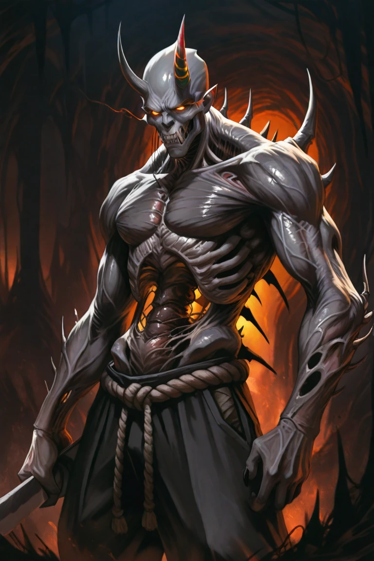 Highest quality、Decadent、Giant skeleton、monotone、