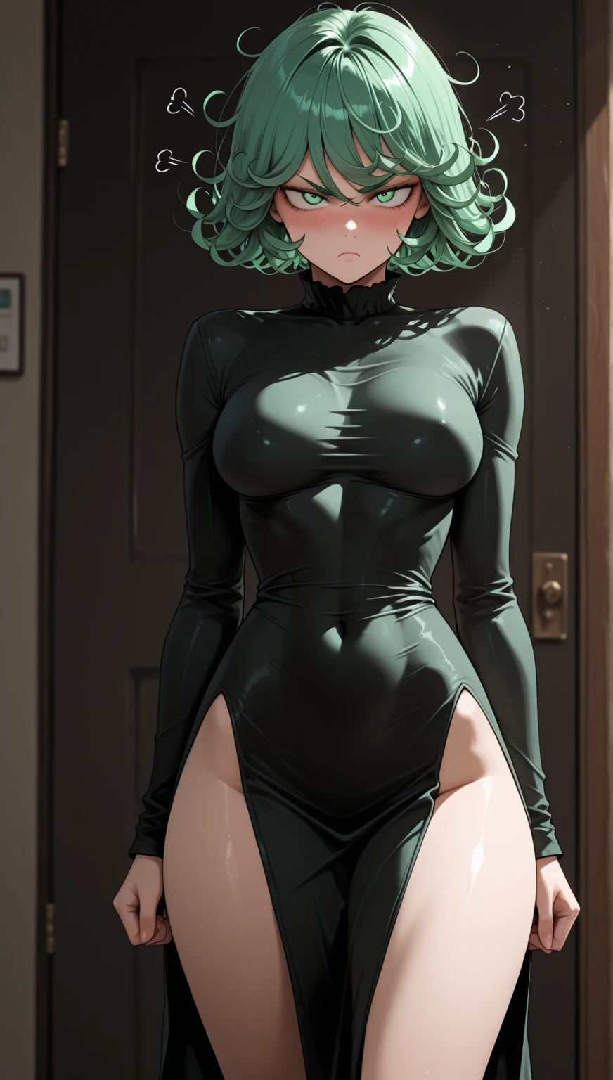 ELLA ESTA DESNUDA, tatsumaki, tatsumaki, (Large breasts:1.2), beautiful ass, Cum drops on her vagina and thighs, Naked, I focused on the vagina, wet body, sweaty body, BREAK ,Indoors, Office, BREAK,cold expression, Looking at Viewer, BREAK ,(masutepiece:1.4),, (Best Quality, High resolution, Unity 8k Wallpaper:1.4), (Illustration:0.8), (Beautiful detailed eyes:1.4), extra detailed face, Perfect Lighting, extremely details CG, (Perfect hands, Perfect Anatomy), nsfw