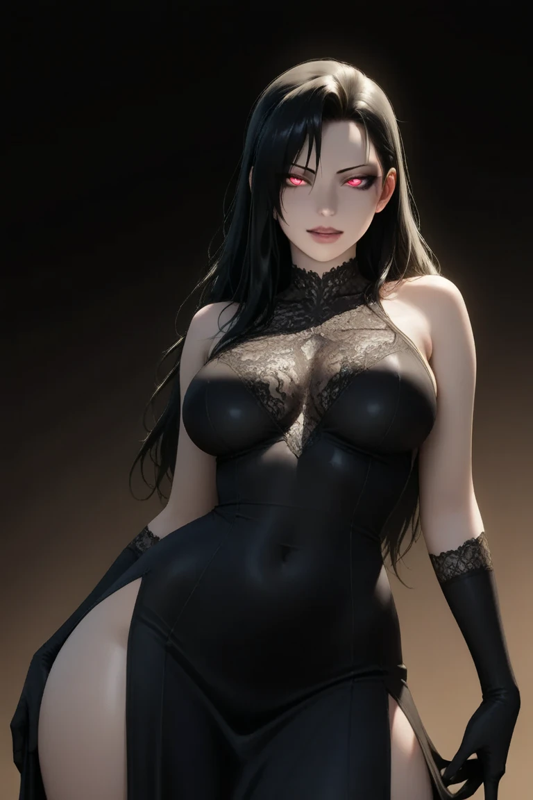 Furry art, goth wolf furry woman with a thick build, human face, shiny skin, sweat on skin, micro bikini, blue eyes, long messy black emo hair, thick thighs, low hanging boobs, in 8K resolution, with dynamic lighting and highly detailed face and eyes.