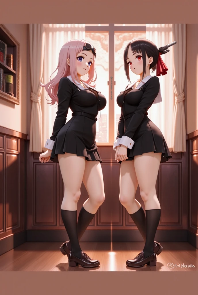 drunk, tongue, very short hair, anime, from below, 8k --auto