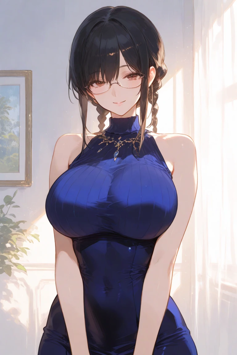 Perfect human body,1 woman,The daughter,Mature woman, (very highly detailed background,liveroom), 鎖骨,on cheongsam, Colossal tits,Indecent expressionlush blush:1.2),Pubic hair shows through,exhibitionists,