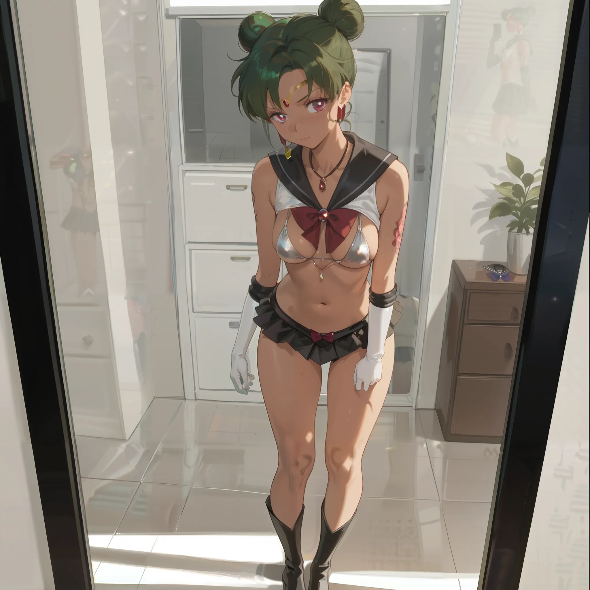 {{{{amazing quality,great quality,high quality, very aesthetic,aesthetic, best quality}}}}, {{realistic}},Digital art,{{{short ponytail}}},{{{{Magical girl}}}},beautiful girl,, younger sister,,blunt bangs,short sideburns,dark green hair,brown eyes,tareme,red bow, blunt bangs, flat chest, covered navel, groin,{{pink sailor collar}},{{ thigh strap}}, {ribbon trim},red boots,heart brooch,
{{pink elbow_gloves}}, {{white leotard},{leotard peek}}, detailed body,photo,shadow,Three-dimensional,{{{{{{{{rape}}}}}}}},{{{{{tentacle}}}}},{{{{{restraint}}}}},{{{{magic circle}}}},{{{trembling}}},{{{{{vagina}}}}},{{{{Bukkake}}}},{{{{{{{{{defeat, best quality, amazing quality, very aesthetic, absurdres,orgasm,