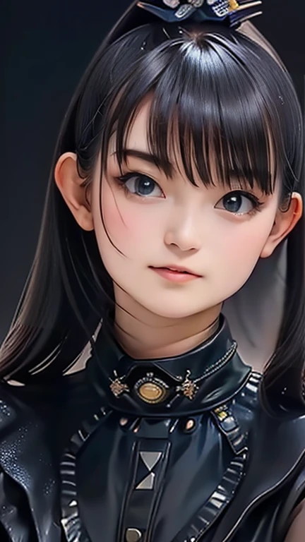 There is a woman with pearl earrings in her ears, an album cover inspired by Oka Yasutomo, Tumbler, neo-dada, itsuko azuma, jen zee, south east asian with round face, photoshopped, girl with white eyes, hito steyerl, piercing glowing eyes, photorealiscic face, China Blue Eyes, Asian Face