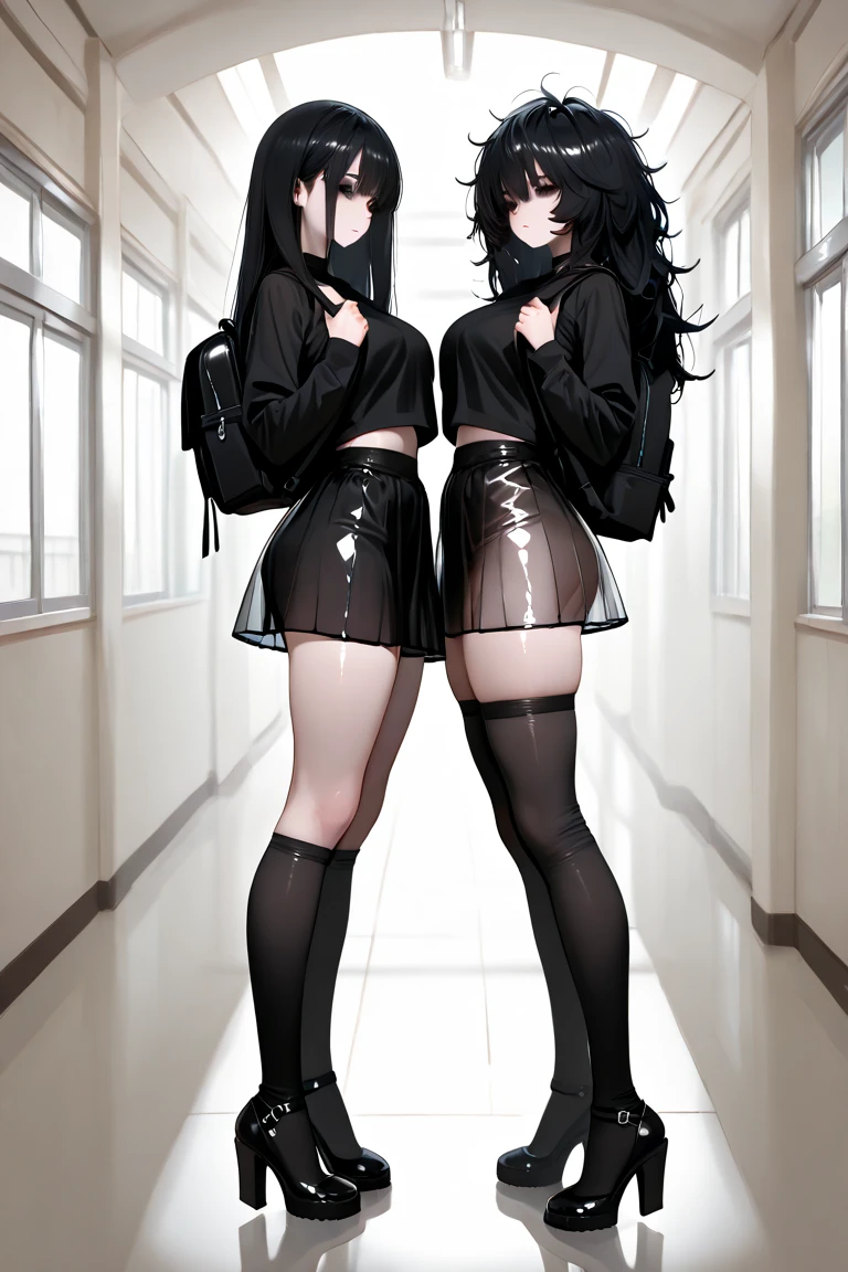 Master Masterpiece, beste Quality, Dressing room、Dark hair、Multiple Girls、((sticking out the buttocks)))、Trance、disheveled hair、Super serious face、Changing clothes、Lustrous skin、Angle from behind、Open legs、Full body tights、Tights with holes、(Grabbing your opponent's buttocks)、Breasts overflowing from ami tights、sweats、Shiny buttocks、See-through ami tights、Not wearing panties、Nipples are visible、I can see the crack in my、Pubic hair is visible、Putting a finger in the butt hole、