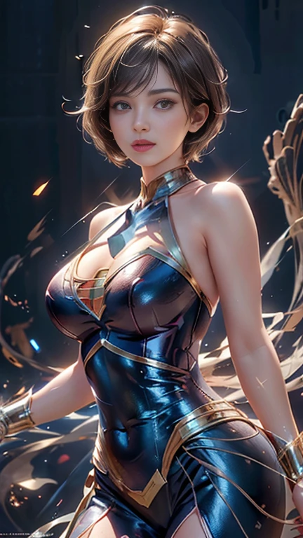 teen emma watson dressed as chun li. sci-fi.