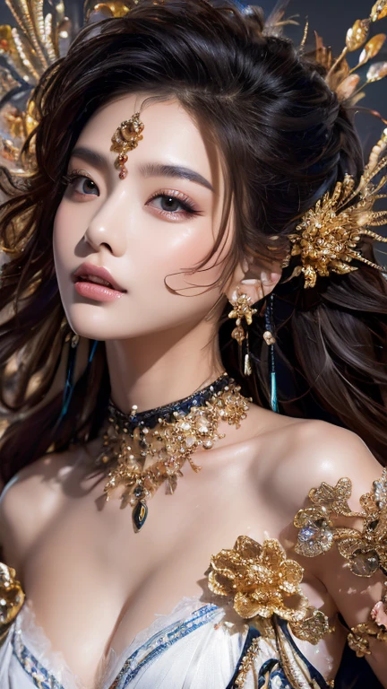 (8K resolution,Photos above the legultiple women,20yr old,(Facial features of Thai Min:1.8,Thin skeletal cheeks,s delicate face),com rosto detalhado,Lovely face,com rosto detalhado,Detailed face,Ultra-fine makeup,Black colored eyes,(looking to the camera),Long dark red hair,(Messy has layers),Redlip,Fair smooth skin,(Best Skin Type:1.21),mediuml breasts,((Ancient Thai women's clothing,Delicate shawl straps,Luxury ladies' tube dresses),A small number of flower hairpins,Luxury necklaces and bracelets),Tall and tall,perfect hand,Ultra-fine clothing material),(party,banquet,tropical trees,Exquisite environmental details),(exhilarated,confident smile,Rejoice,intimacy),(profesional lighting,Dynamic Lighting),((Strong color contrast,Noble and sexy,elegant(golden colored,red colour,In pink))),(Golden section,Dynamic shots,Hasselblad photograp,tmasterpiece:1.3),(Noble temperament,mistic,Fashionab,trendsetting,Artis,Art platform)