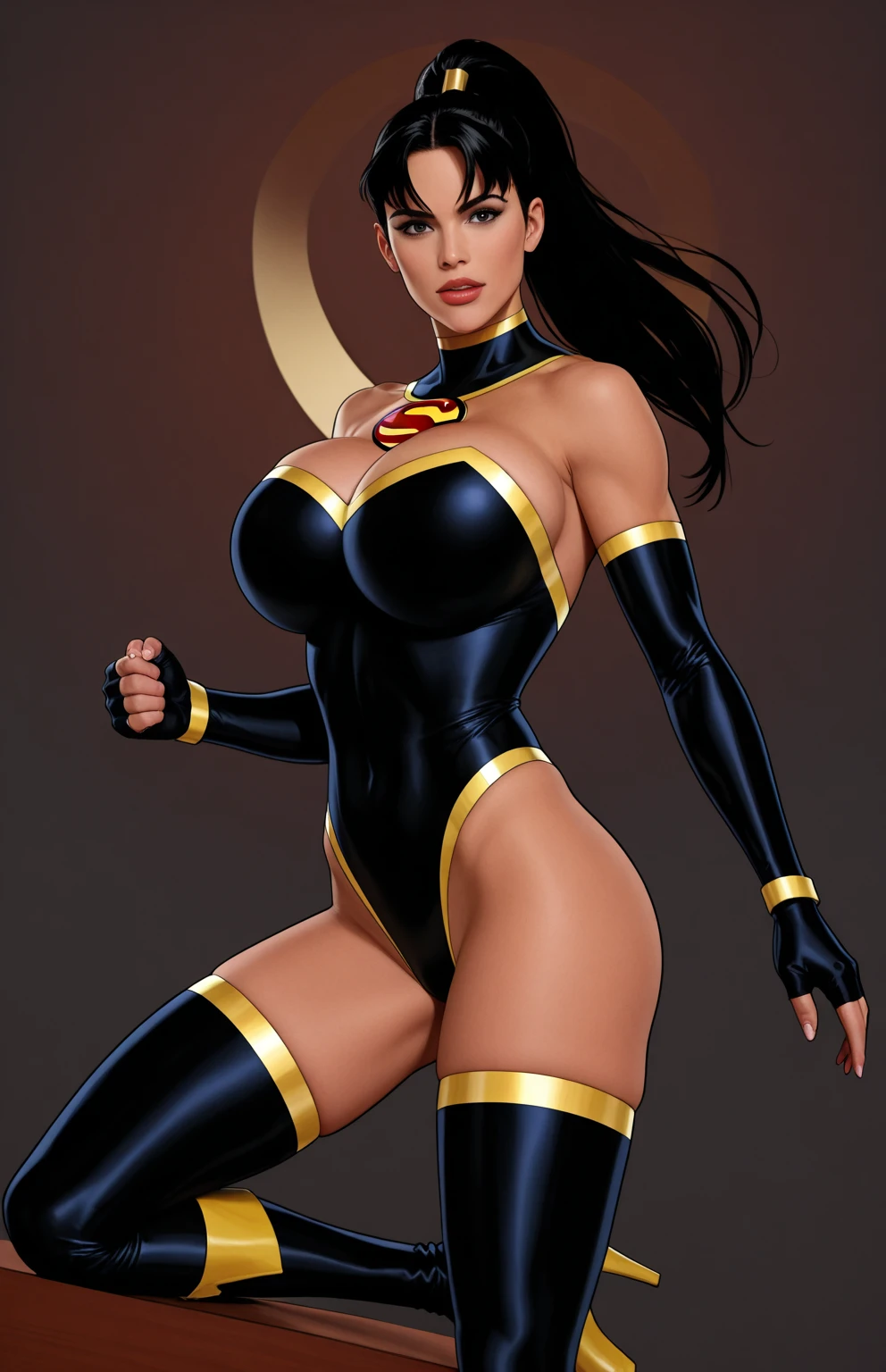 Superwoman has large breasts