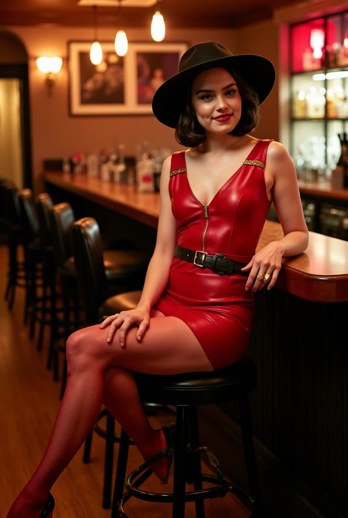 Please create an image of 1940s diner-in restaurant, space rocket themed, retro vibe, (1940s), pinup,  beautyfull pinup waitress in stockings